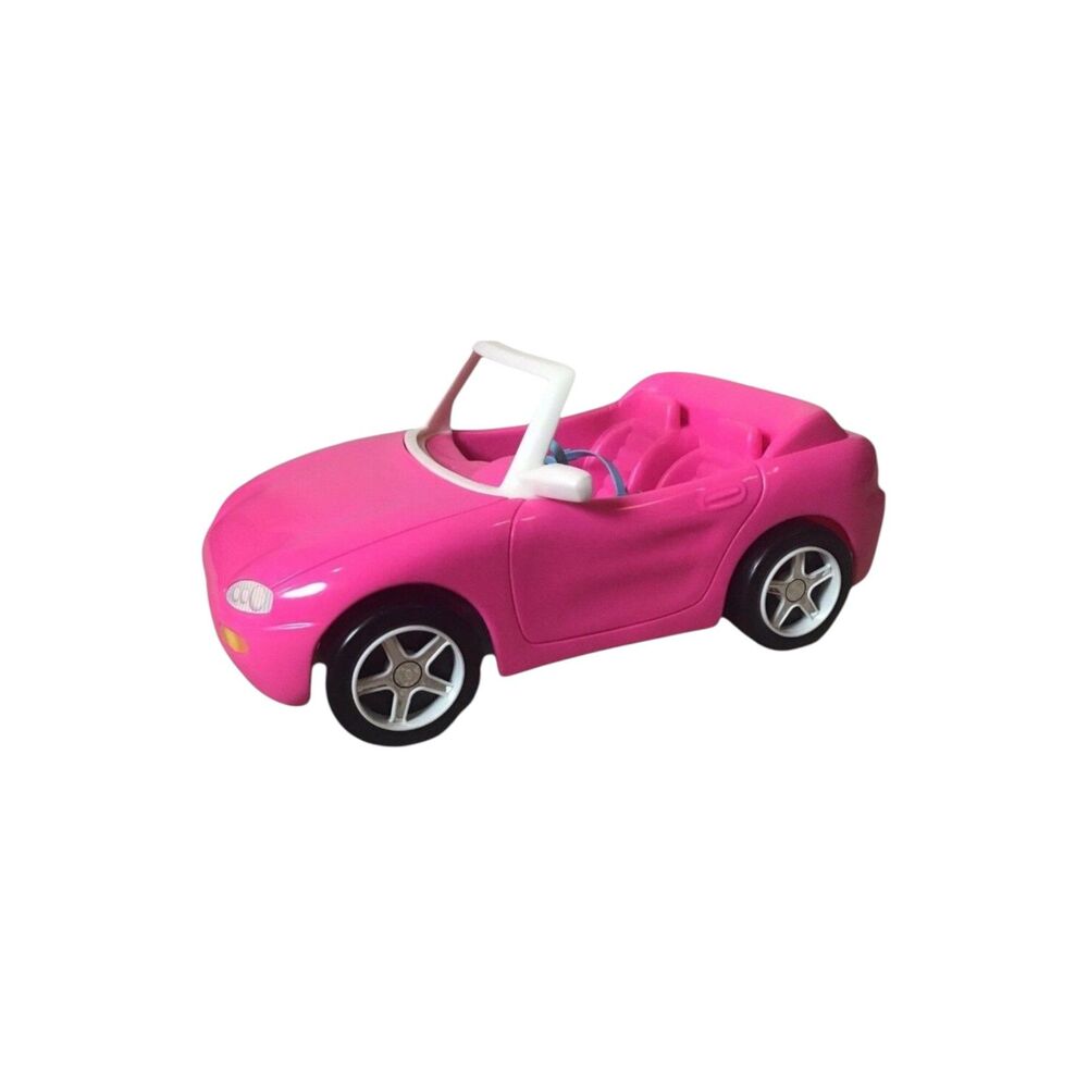 Barbie Mattel 1996 Hot Drivin' Sports Car Pink Convertible Doll Vehicle Vintage